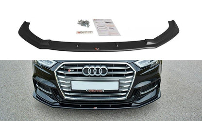 Front Ansatz für  V.1 Audi S3 / A3 S-Line 8V FL Limousine schwarz matt