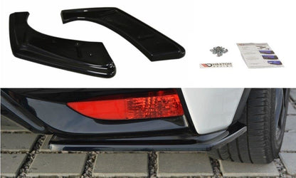 Heck Ansatz Flaps Diffusor für Honda Civic Mk9 Facelift schwarz matt