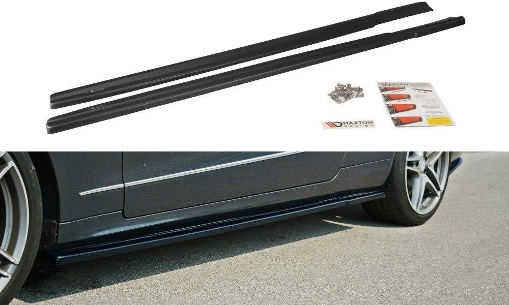 Seitenschweller Ansatz für Mercedes E W212 schwarz Hochglanz