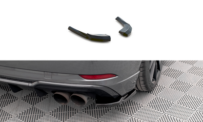 Heck Ansatz Flaps Diffusor für Audi S3 Sportback 8V Facelift schwarz matt