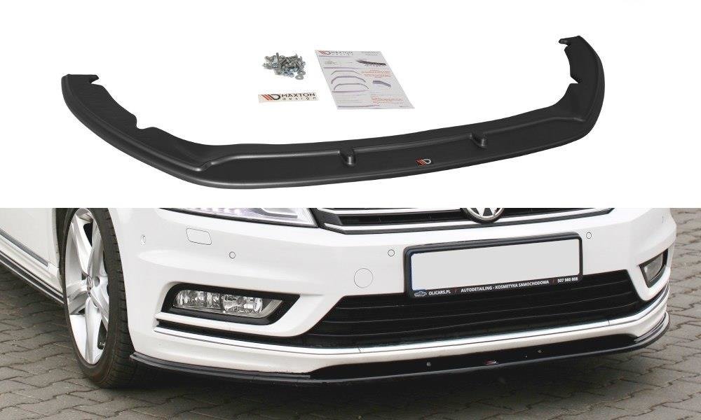 Front Ansatz V.1 für Vw Passat B7 R-Line schwarz Hochglanz