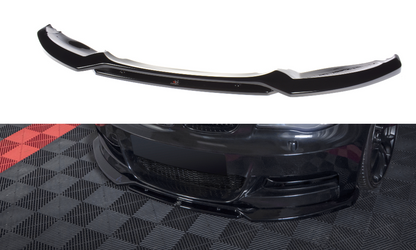 Front Ansatz V.1 für BMW 1er E82 FACELIFT M Paket  schwarz Hochglanz