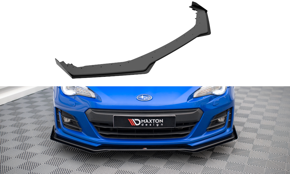 Street Pro Front Ansatz für +Flaps für V.1 + Flaps Subaru BRZ Mk1 Facelift schwarz Hochglanz