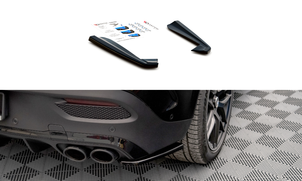 Heck Ansatz Flaps Diffusor für Mercedes-AMG GLE Coupe C167 schwarz Hochglanz