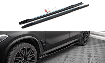 Seitenschweller Ansatz für BMW X5M F95 schwarz Hochglanz