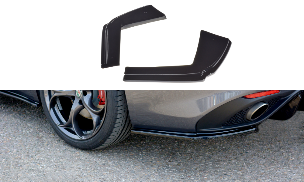 Heck Ansatz Flaps Diffusor für ALFA ROMEO GIULIA VELOCE  Carbon Look