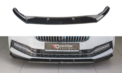 Front Ansatz V.2 für Skoda Superb Mk3 FL schwarz matt