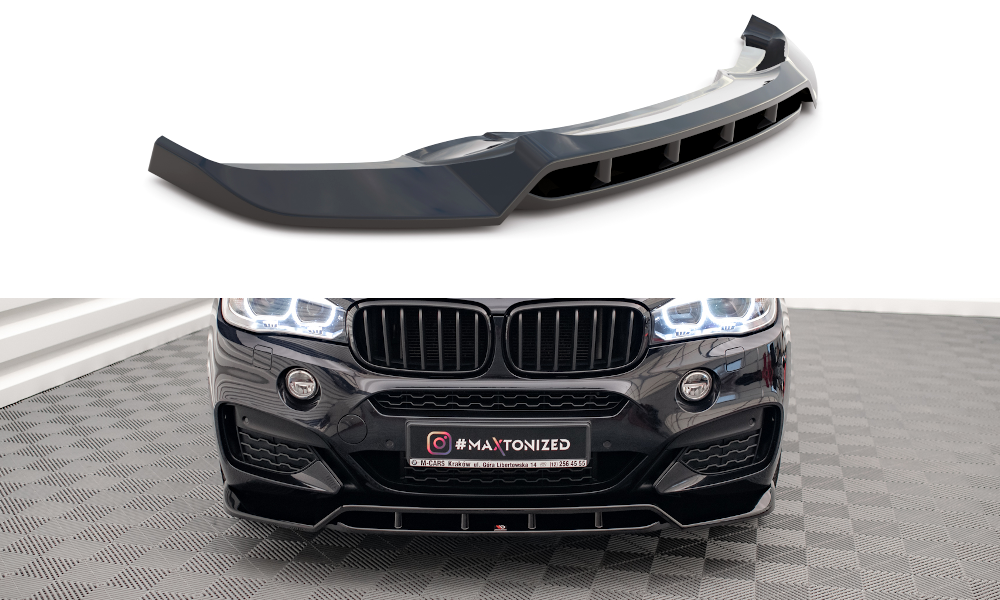 Front Ansatz V.2 für BMW X6 M-Paket F16 schwarz Hochglanz
