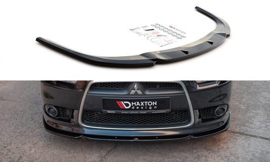 Front Ansatz für Mitsubishi Lancer Sportback Mk8 schwarz Hochglanz