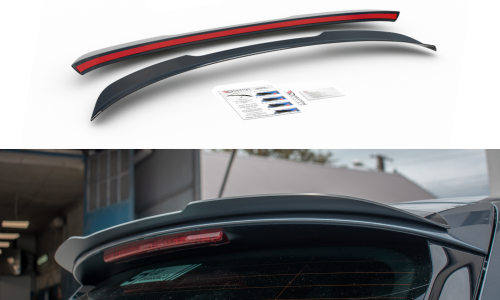 Spoiler CAP für Seat Leon Mk3 Cupra ST Facelift schwarz Hochglanz