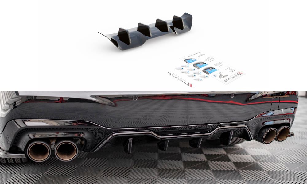 Diffusor Heck Ansatz für BMW M235i Gran Coupe F44 schwarz matt
