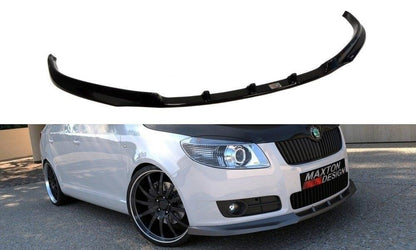 Front Ansatz für SKODA FABIA II vor Facelift, Serie schwarz matt