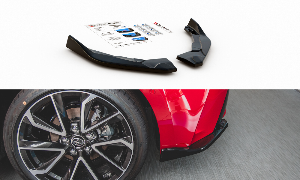 Heck Ansatz Flaps Diffusor für Toyota Corolla XII Hatchback schwarz matt