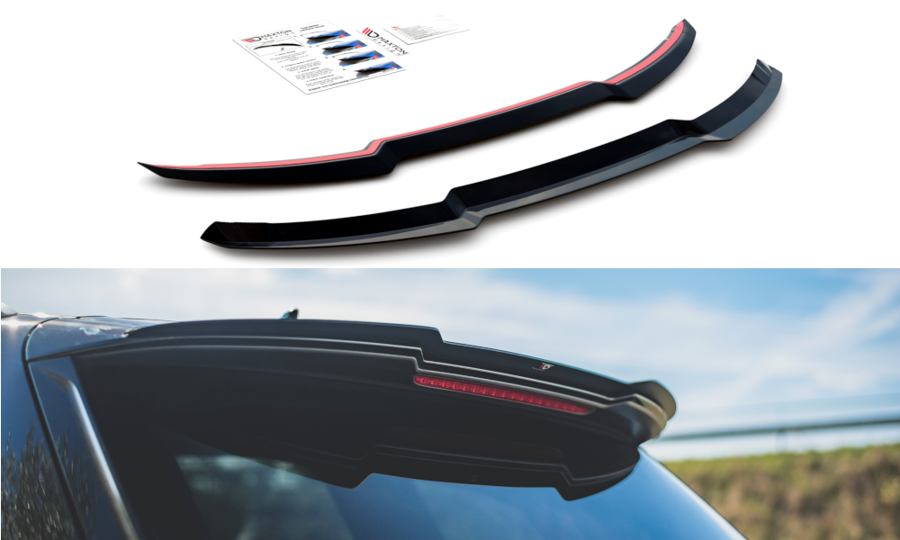 Spoiler CAP für Audi SQ7 / Q7 S-Line Mk. 2 schwarz matt