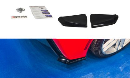 Heck Ansatz Flaps Diffusor V.1 für CHEVROLET CORVETTE C7  schwarz Hochglanz