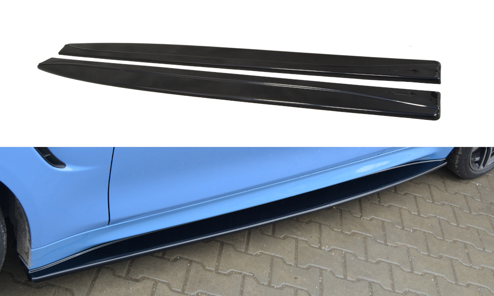Seitenschweller Ansatz für BMW M4 F82 schwarz Hochglanz