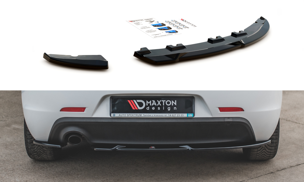 Heck Ansatz Flaps Diffusor V.1 für Alfa Romeo Giulietta  Carbon Look