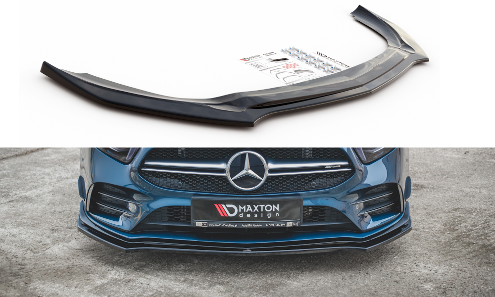 Front Ansatz V.2 für Mercedes A35 AMG Aero W177  schwarz Hochglanz
