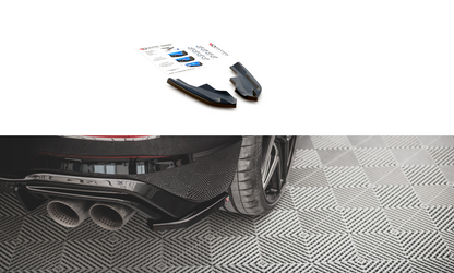 Heck Ansatz Flaps Diffusor V.4 für Volkswagen Golf R Mk8 schwarz matt