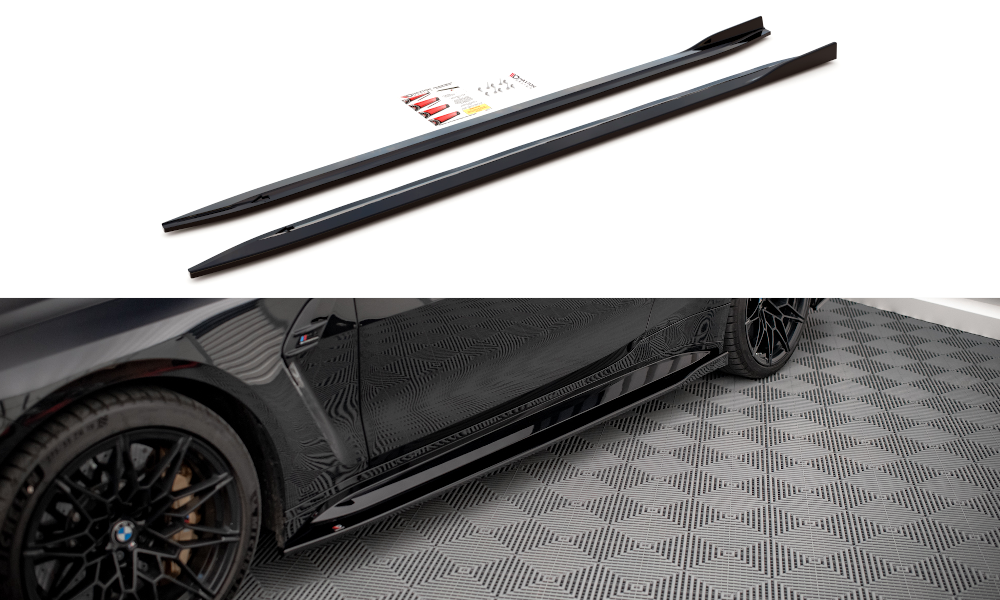 Seitenschweller Ansatz für V.1 für BMW M4 G82 Carbon Look