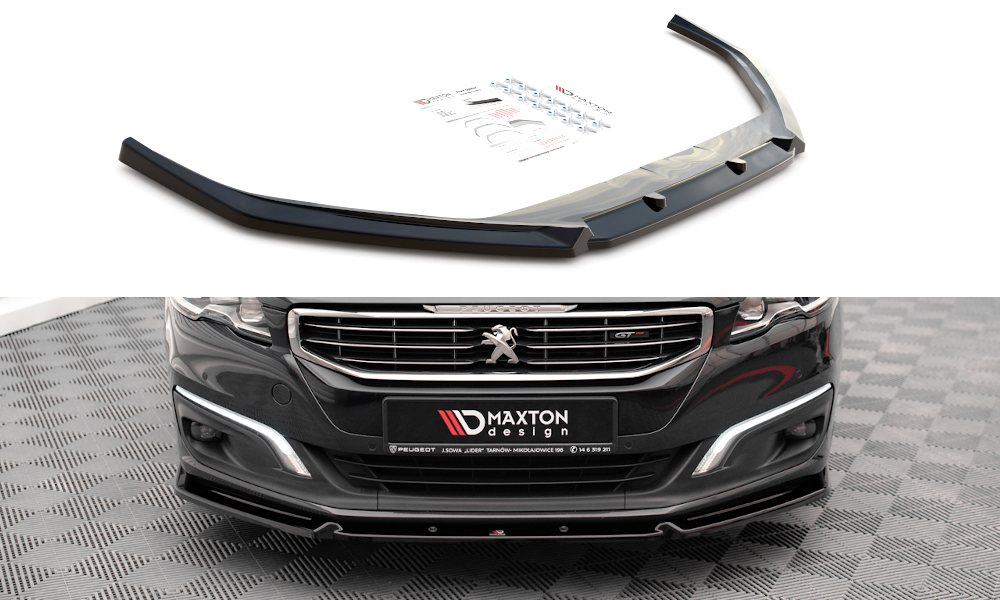 Front Ansatz V.1 für Peugeot 508 GT Mk1 Facelift schwarz Hochglanz