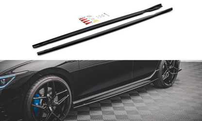 Seitenschweller Ansatz für V.2 für Volkswagen Golf R Mk8 Carbon Look