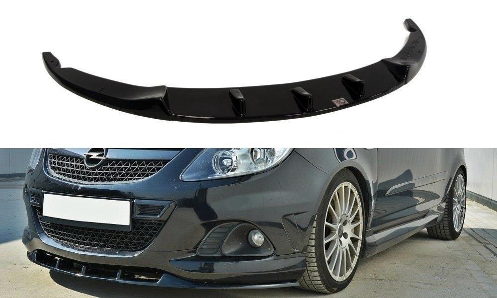 Front Ansatz für OPEL CORSA D NÜRBURG (FÜR OPC / VXR STOßSTANGE) Carbon Look