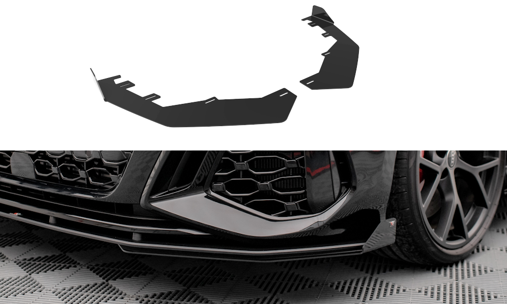 Front Flaps Audi RS3 8Y schwarz Hochglanz