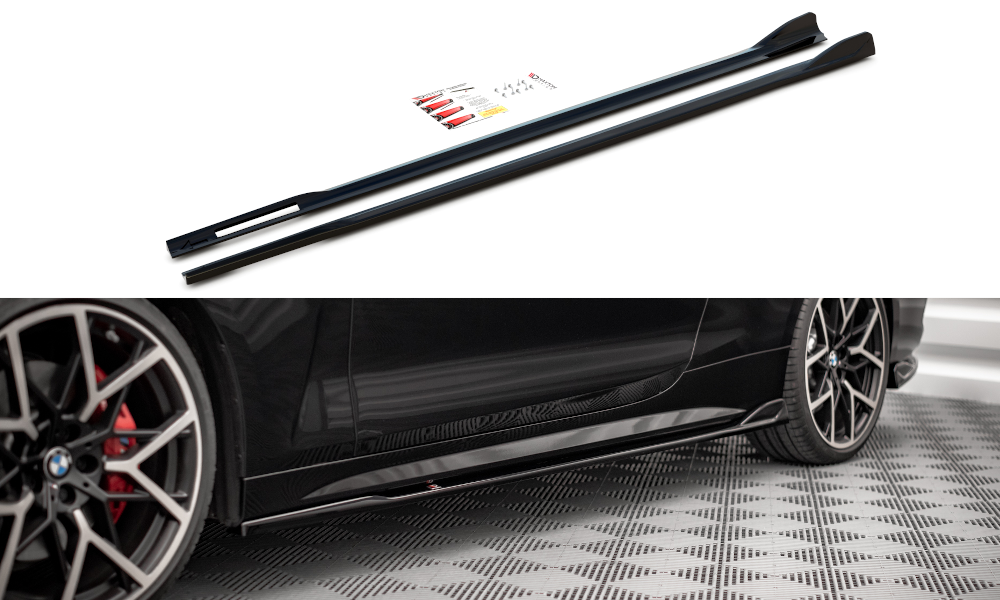 Seitenschweller Ansatz für V.2 für BMW 4er M-Paket G22 schwarz matt