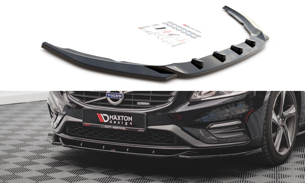 Front Ansatz V.2 für Volvo S60 R-Design Mk2 schwarz matt