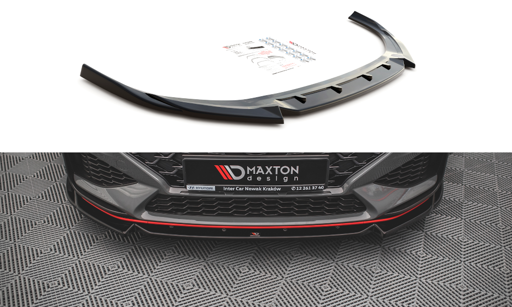 Front Ansatz V.2 für Hyundai I30 N Hatchback/Fastback Mk3 Facelift schwarz Hochglanz