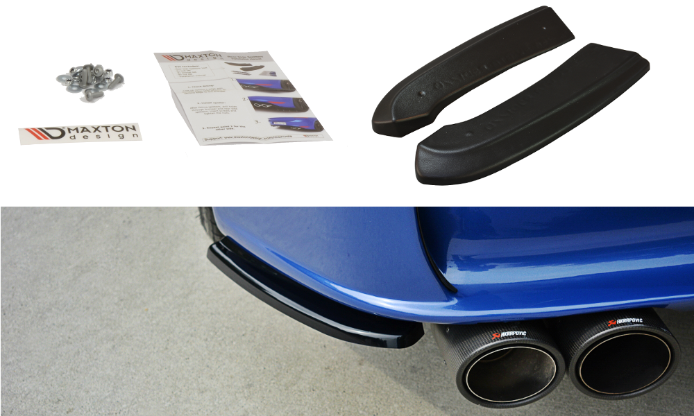 Heck Ansatz Flaps Diffusor für ALFA ROMEO 156 GTA SW schwarz matt