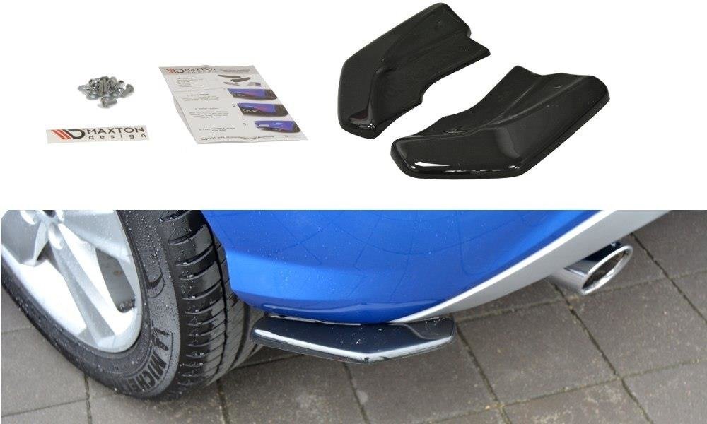 Heck Ansatz Flaps Diffusor für Audi Q2 Mk.1 Carbon Look
