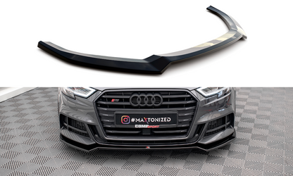 Front Ansatz V.2 für Audi S3 Sportback 8V Facelift schwarz matt