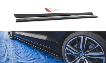 Seitenschweller Ansatz für V.2 für Volvo S60/V60 R-Design Mk3 Carbon Look
