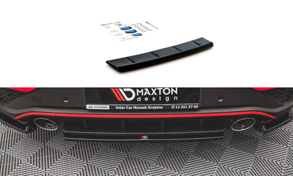 Mittlerer Diffusor Heck Ansatz für Hyundai I30 N Hatchback Mk3 Facelift Carbon Look