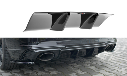 Diffusor Heck Ansatz für Audi RS3 8V FL Sportback schwarz matt