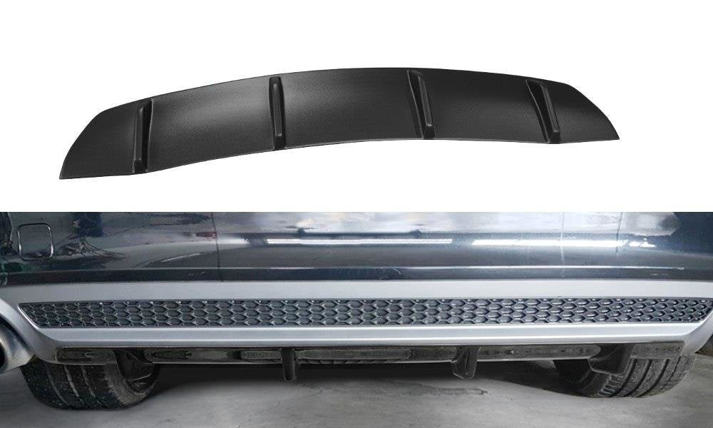 Diffusor Heck Ansatz für Audi A7 Mk1 S-Line schwarz Hochglanz