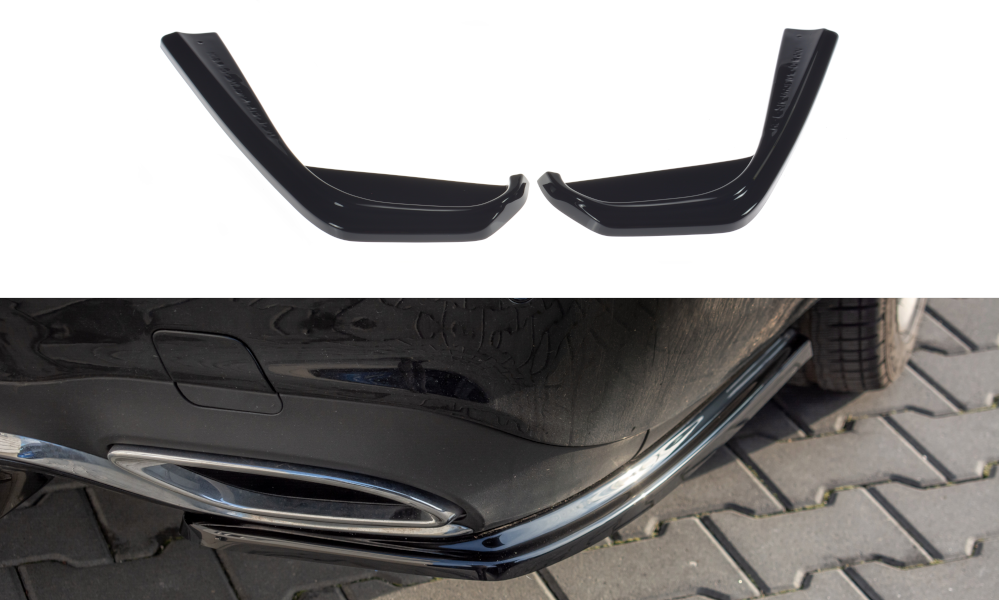 Heck Ansatz Flaps Diffusor für Mercedes-Benz E43 AMG / AMG-Line W213 schwarz Hochglanz