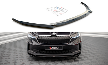 Front Ansatz V.3 für Skoda Enyaq iV schwarz matt