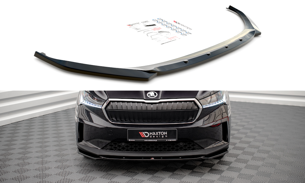 Front Ansatz V.3 für Skoda Enyaq iV schwarz Hochglanz