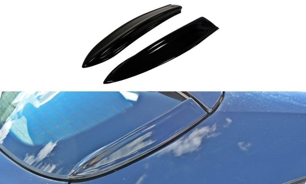 HECK SEITE Spoiler CAP für OPEL ASTRA H (FOR OPC / VXR) Carbon Look
