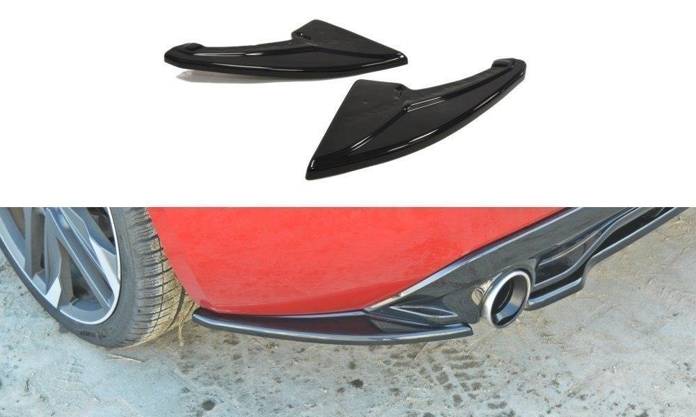 Heck Ansatz Flaps Diffusor für PEUGEOT 308 II GTI Carbon Look