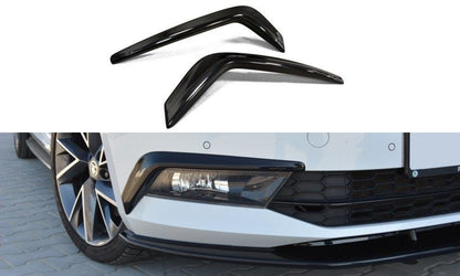 Nebelleuchten Abdeckung für SKODA SUPERB III schwarz matt