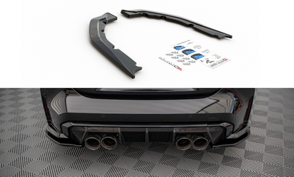 Heck Ansatz Flaps Diffusor für BMW M4 G82 schwarz matt