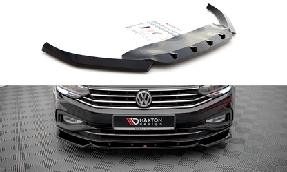 Front Ansatz V.1 für Volkswagen Passat B8 Facelift schwarz Hochglanz
