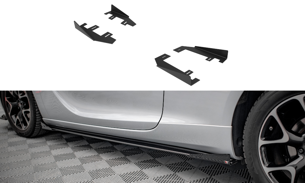 Side Flaps Opel Astra GTC OPC-Line J schwarz Hochglanz