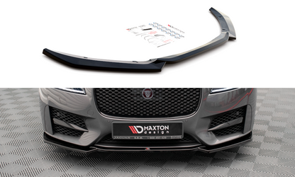 Front Ansatz V.1 für Jaguar XF R-Sport Mk2 schwarz Hochglanz