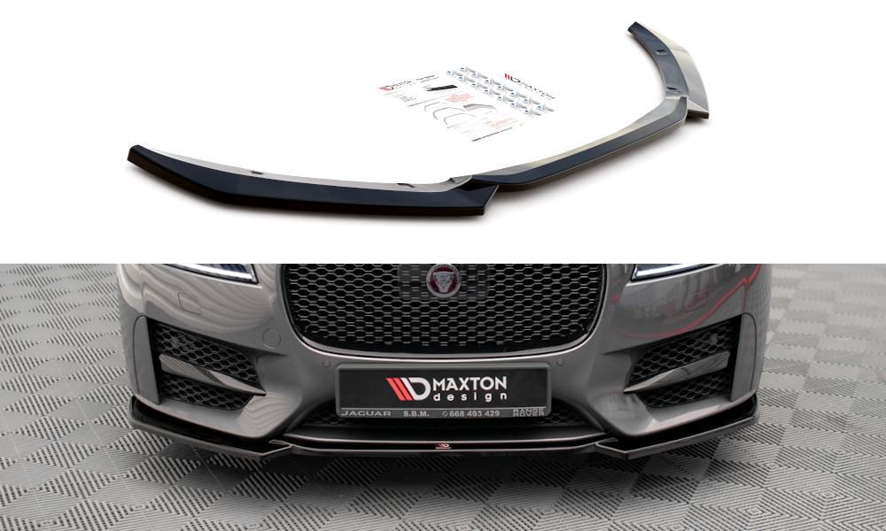 Front Ansatz V.1 für Jaguar XF R-Sport Mk2 schwarz matt