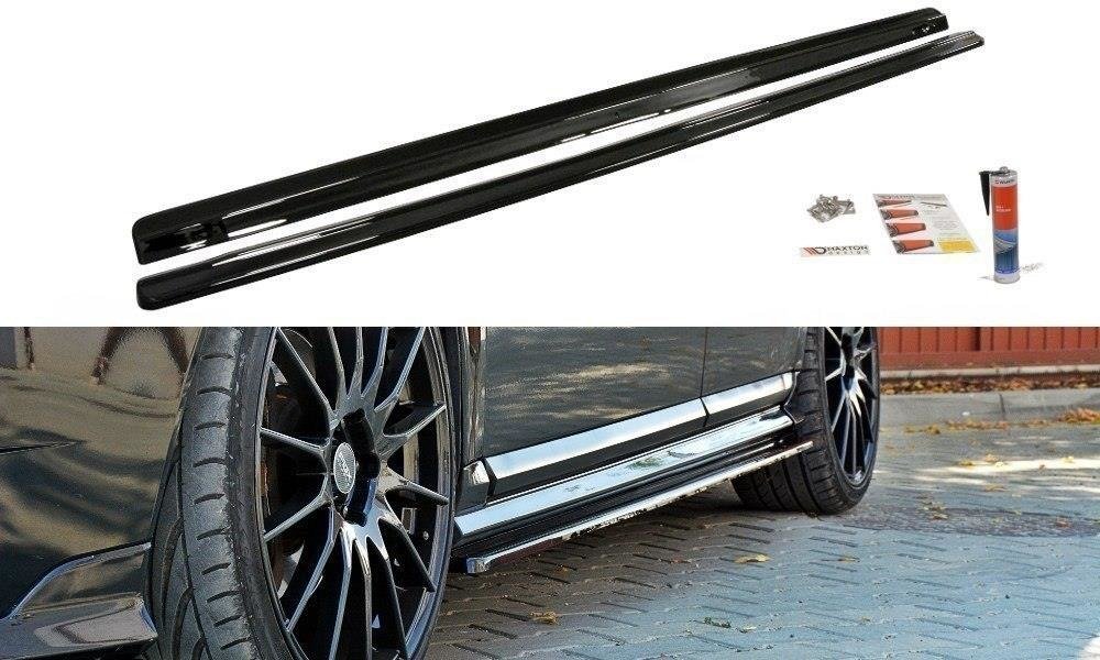 Seitenschweller Ansatz für VOLVO V50F R-DESIGN schwarz matt